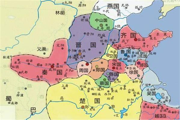 春秋战国时期的27个主要诸侯国